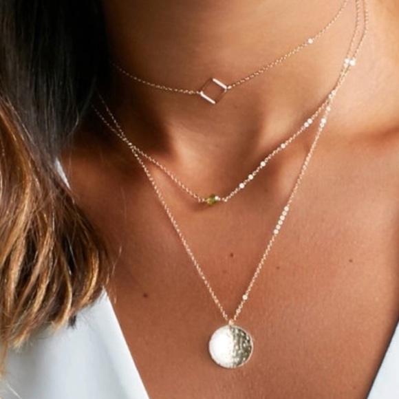 WILA Jewelry - LAST 1✨ triple layer necklace gold square